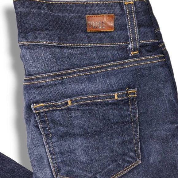 Paige Womens Jeans Hidden Hills Blue Flare Mid Rise 28 - Picture 7 of 9